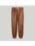 [GUCCI] Leather trouser with  label 738235XNAWX2234