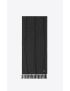 [SAINT LAURENT] suit striped knit fringed scarf in cashmere blend 7073063YL691078