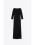 [SAINT LAURENT] long dress in cupro velvet 706935Y525R1000