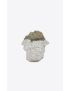 [SAINT LAURENT] oversize meteorite cuff bracelet in metal and pyrite 715541Y15PY9421