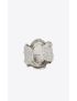 [SAINT LAURENT] oversize meteorite cuff bracelet in metal and pyrite 715541Y15PY9421