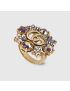 [GUCCI] Double G crystal flower ring 753792J1D508006