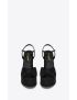 [SAINT LAURENT] bianca platform sandals in ottoman fabric 7164161Q2001000