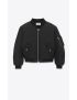 [SAINT LAURENT] oversized cropped bomber jacket in nylon 716876Y845W1000