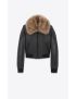 [SAINT LAURENT] jacket in lambskin and shearling 714453YCME21793