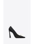 [SAINT LAURENT] severine pumps in crocodile embossed patent leather 7165722YZKK1000