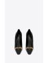 [SAINT LAURENT] severine pumps in crocodile embossed patent leather 7165722YZKK1000