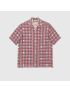 [GUCCI] Square G tartan print linen shirt 742706ZAN3K6359