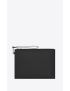 [SAINT LAURENT] cassandre shadow zipped tablet holder in grained leather 686510DTI0E1000