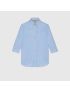 [GUCCI] Oxford cotton shirt with  heart embroidery 755457ZAOB74990