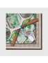 [GUCCI] Interlocking G tennis postcard silk scarf 7590674G0019579