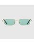 [GUCCI] Rectangular frame sunglasses 755272I33308038