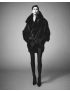 [SAINT LAURENT] oversize coat in animal free fur 720754Y7E851000