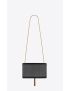 [SAINT LAURENT] kate medium chain bag with tassel in shiny ribbed leather 354119AAAOM1000