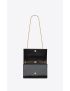 [SAINT LAURENT] kate medium chain bag with tassel in shiny ribbed leather 354119AAAOM1000