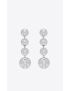 [SAINT LAURENT] multi sphere rhinestone baguette earrings in metal 713776Y15268162