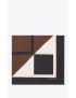 [SAINT LAURENT] arty geometric bandana in silk twill 7176053Y0521065