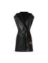 [LOUIS VUITTON] Reversible Shearling Sleeveless Wrap Coat 1AAKII