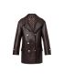 [LOUIS VUITTON] Vintage Look Belted Leather Coat 1AAL3S