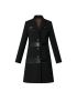 [LOUIS VUITTON] Leather Accent Double Wool Coat 1AAA3X