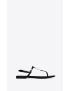 [SAINT LAURENT] cassandra sandals in patent leather 7164111TVNN1000