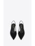 [SAINT LAURENT] pulp slingback pumps in crepe satin 7182131UU001000