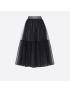 [DIOR] Flared Mid Length Skirt 311J11A8810_X9000