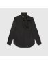 [GUCCI] GG silk crepe shirt with neck bow 740513ZAISQ1000