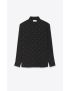 [SAINT LAURENT] yves collar classic shirt in dotted crepe de chine 646850Y1F251055