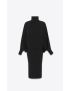 [SAINT LAURENT] oversize long dress in wool jersey 709455Y3B201000