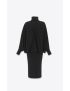 [SAINT LAURENT] oversize long dress in wool jersey 709455Y3B201000