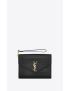 [SAINT LAURENT] cassandre flap pouch in crocodile embossed shiny leather 650858DND1J1000