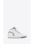 [SAINT LAURENT] sl 80 mid top sneakers in smooth and grained leather 711250AABV51006