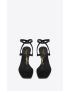 [SAINT LAURENT] cassandra sandals in smooth leather with gold monogram 731606DWETT1000