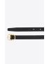 [SAINT LAURENT] frame buckle thin belt in crocodile embossed leather 7325601ZQ0W1000