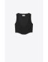 [SAINT LAURENT] tuxedo vest in grain de poudre 736667Y512W1000