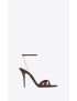 [SAINT LAURENT] melody sandals in crepe satin 7315611UUKK6023