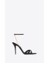 [SAINT LAURENT] melody sandals in crepe satin 7315611UUKK1000