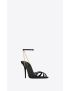 [SAINT LAURENT] melody sandals in crepe satin 7315611UUKK1000