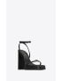 [SAINT LAURENT] platz platform sandals in crepe satin 7313381UU001000