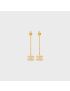 [CELINE] TRIOMPHE RHINESTONE LONG EARRINGS IN BRASS WITH GOLD FINISH AND CRYSTALS 460NB6BCZ.35OR