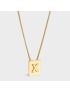 [CELINE] ALPHABET X NECKLACE IN BRASS WITH GOLD FINISH 46N0X6BRA.35OR