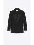 [SAINT LAURENT] double breasted tuxedo jacket in grain de poudre 727454Y7E611000