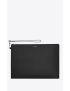 [SAINT LAURENT] paris document holder in grain de poudre embossed leather 683872BTY0N1000