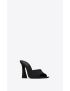 [SAINT LAURENT] suite heeled mules in crepe satin 7315651UU001000