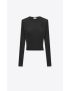 [SAINT LAURENT] cropped top in jersey 732931Y3G091000