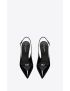 [SAINT LAURENT] luna slingback pumps in patent leather 7315241TV001000