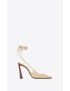 [SAINT LAURENT] blade slingback pumps in smooth leather 731433AABNE1910