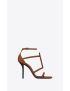 [SAINT LAURENT] cassandra sandals in smooth vegetable tanned leather 689442AAAM47660