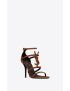 [SAINT LAURENT] cassandra sandals in smooth vegetable tanned leather 689442AAAM47660